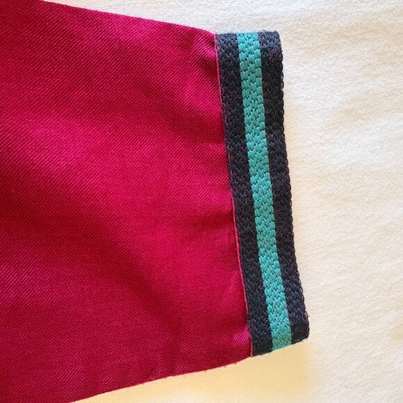 Gorgeous FABINDIA Magenta Pink Teal and Navy Silk Blend Dress Size L - Picture 5 of 5